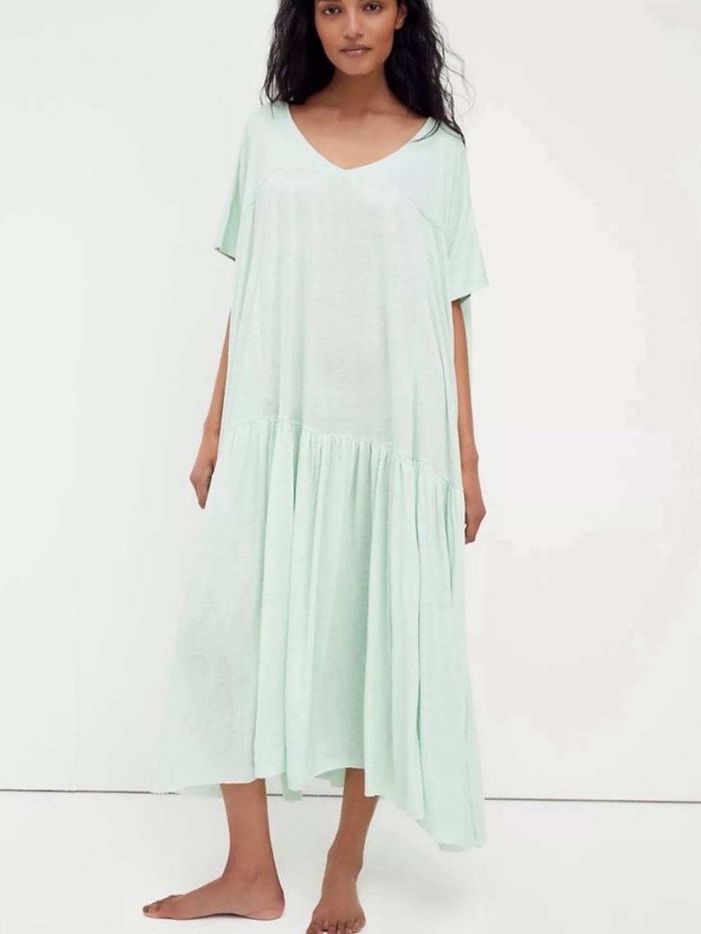 Free People Beach Just Add Sun Mint Green Oversized Maxi Dress Size Small